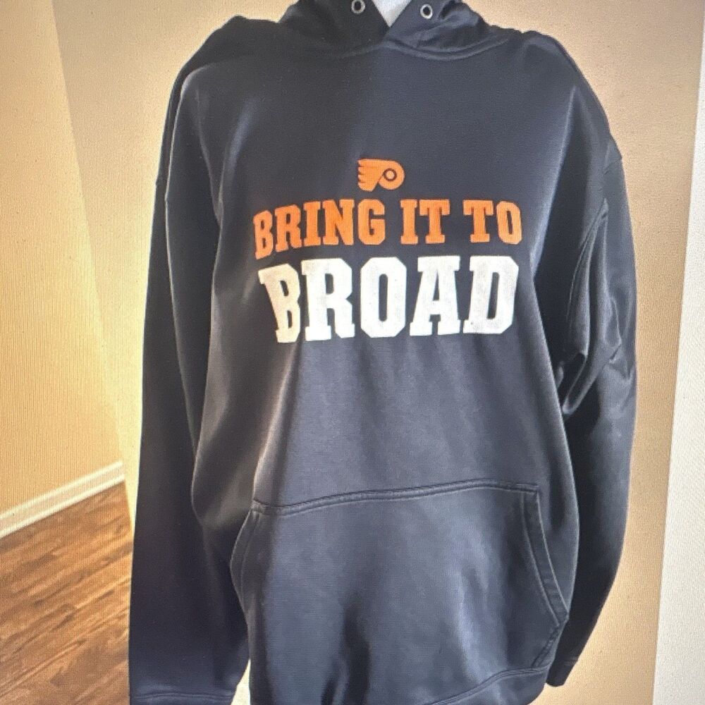 Sport-Tek Men’s 2XL Black Philadelphia Flyers Graphic Pullover Hoodie Pockets